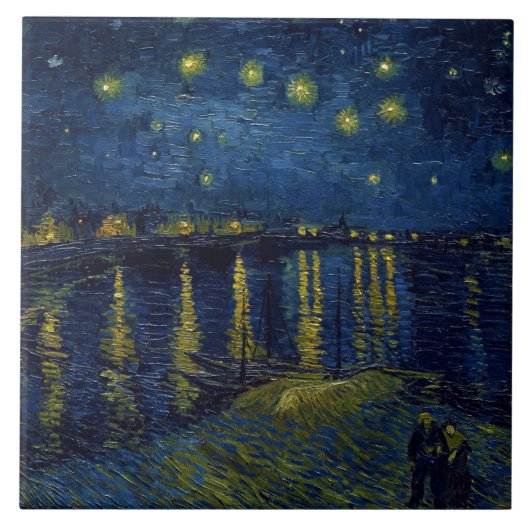 Sterrennacht Vincent van Gogh Tegeltje (Voorkant)