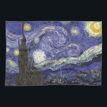 Sterrennacht, Vincent Van Gogh. Theedoek<br><div class="desc">Sterrennacht,  Vincent Van Gogh. Bekende impressionisme mooie kunst. Het schilderen van landschapsolie.</div>