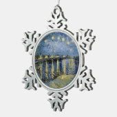 Sterrennacht Vincent van Gogh Tin Sneeuwvlok Ornament (Rechts)