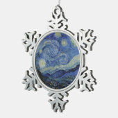 Sterrennacht Vincent van Gogh Tin Sneeuwvlok Ornament (Rechts)