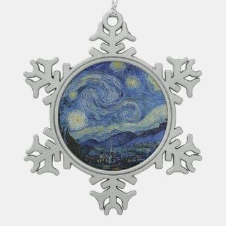 Sterrennacht Vincent van Gogh Tin Sneeuwvlok Ornament