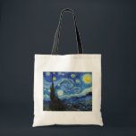 Sterrennacht Vincent van Gogh Tote Bag<br><div class="desc">Vincent Willem van Gogh (30 maart 1853 - 29 juli 1890) was een Nederlandse postimpressionist schilder die een van de beroemdste en invloedrijkste figuren in de geschiedenis van de Westerne kunst is. In iets meer dan 10 jaar creëerde hij ongeveer 2.100 kunstwerken, waaronder ongeveer 860 olieschilderijen, waarvan het grootste deel...</div>
