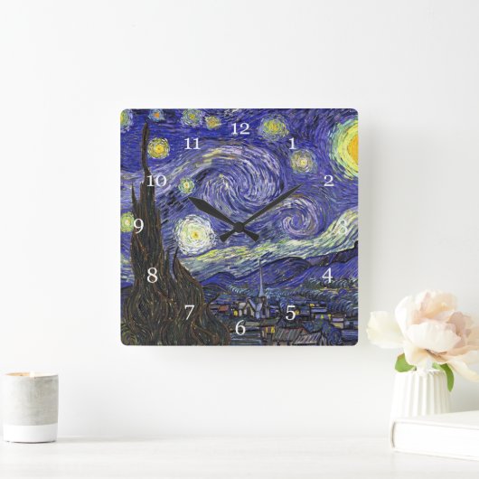 Sterrennacht, Vincent Van Gogh. Vierkante Klok (Huis)