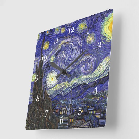 Sterrennacht, Vincent Van Gogh. Vierkante Klok (Hoek)