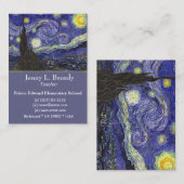 Sterrennacht Vincent van Gogh Visitekaartje (Voorkant / Achterkant)