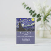 Sterrennacht Vincent van Gogh Visitekaartje (Staand voorkant)