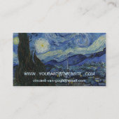 Sterrennacht Vincent van Gogh Visitekaartje (Achterkant)