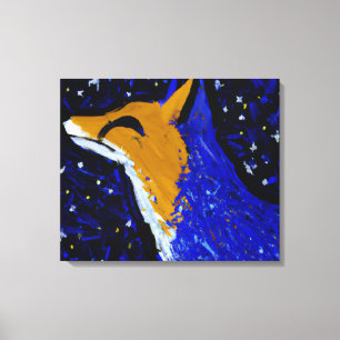 STERRENNACHT VOS II MAANVERLICHT WACHT CANVAS AFDRUK