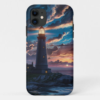 Sterrennacht vuurtoren Case-Mate iPhone case