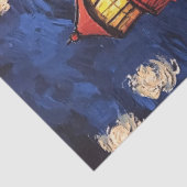 Sterrennacht Vuurtoren Schilderij Decoupage Tissuepapier (Detail)