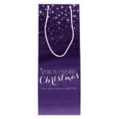 Sterrennacht waterverf Kerst wijnzak Wijn Cadeautas (Achterkant)