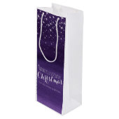 Sterrennacht waterverf Kerst wijnzak Wijn Cadeautas (Voorkant Gekanteld)