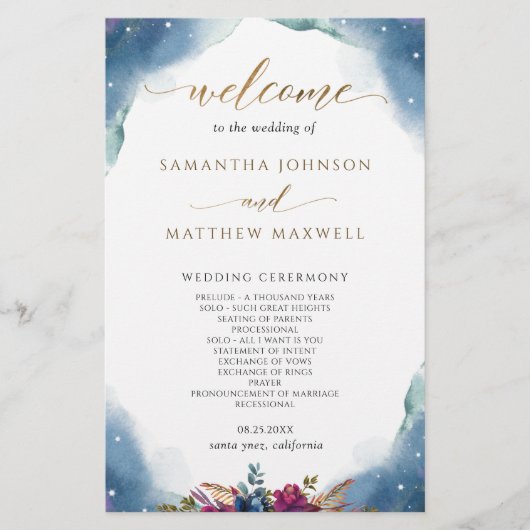 Sterrennacht Waterverf weddenschap (Voorkant)