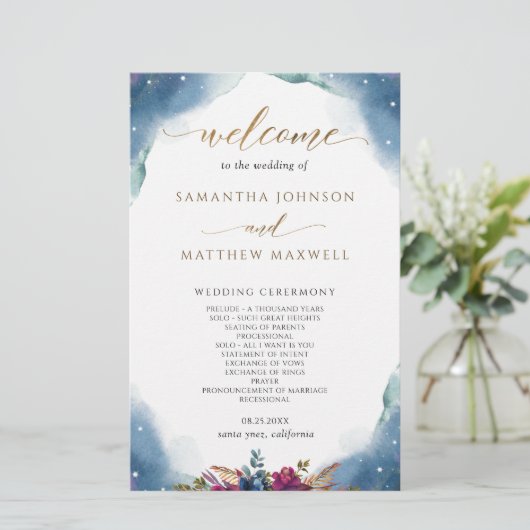 Sterrennacht Waterverf weddenschap (Staand voorkant)