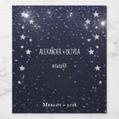 Sterrennacht Weddenschap Wijn Label Etiket (Enkel label)