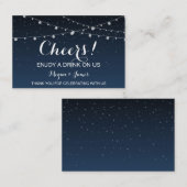 Sterrennacht Wedding Drink Ticket (Voorkant / Achterkant)