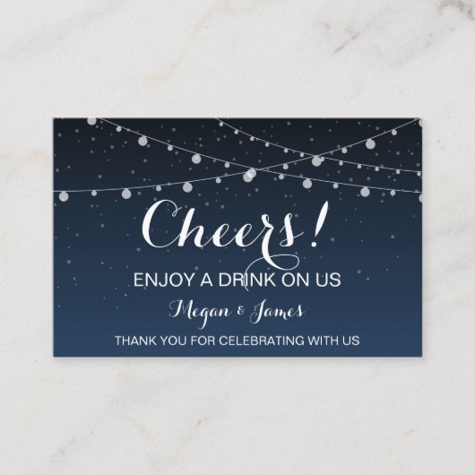 Sterrennacht Wedding Drink Ticket (Voorkant)