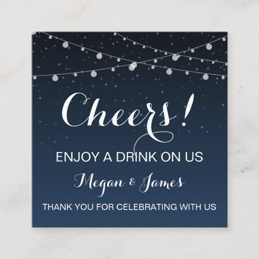 Sterrennacht Wedding Drink Ticket (Voorkant)