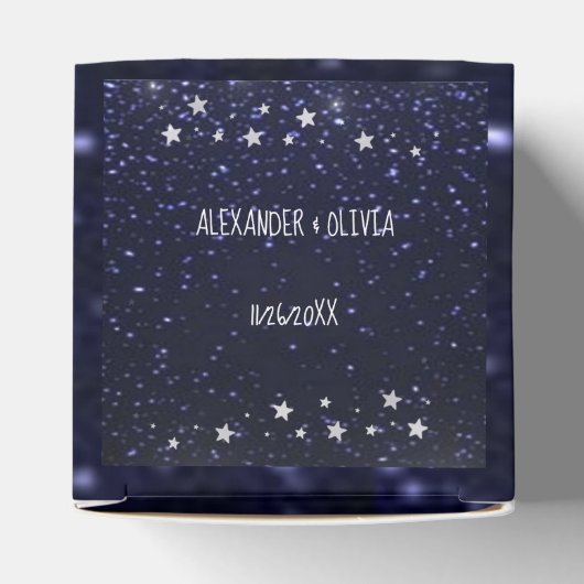 Sterrennacht Wedding Favor Box Bedankdoosjes (Bovenkant)