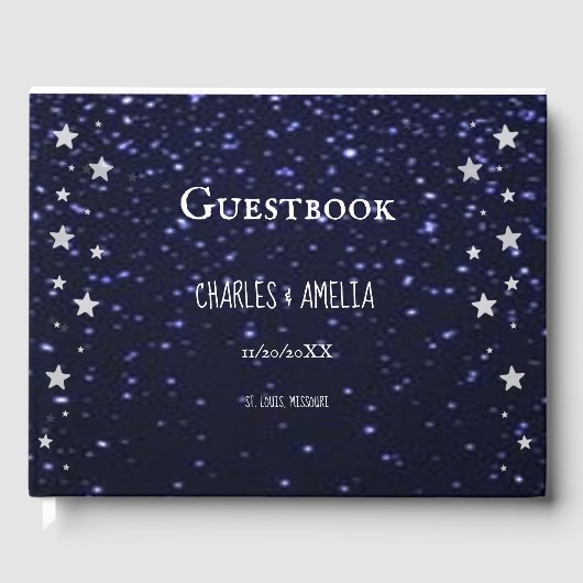 Sterrennacht Wedding Guestbook Gastenboek (Voorkant)