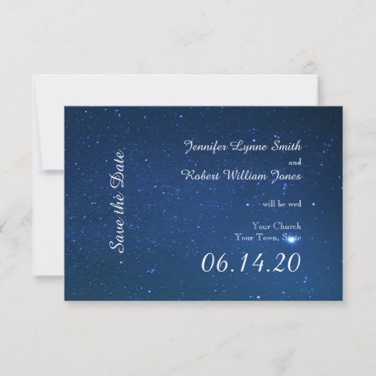 Sterrennacht Wedding opslaan Datum Save The Date (Voorkant)