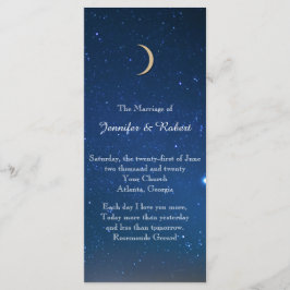 Sterrennacht Wedding Program Programmakaart