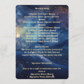 Sterrennacht Wedding Program Programmakaart (Achterkant)