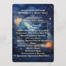 Sterrennacht Wedding Program Programmakaart