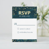 Sterrennacht Wedding RSVP-kaart Kaart (Staand voorkant)