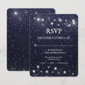 Sterrennacht Wedding RSVP-kaart RSVP Kaartje (Voorkant / Achterkant)