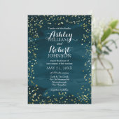 Sterrennacht Wedding Uitnodiging (Staand voorkant)