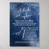 Sterrennacht Wegwerp Camera Instructiebord Poster (Voorkant)