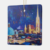 Sterrennacht Wenen 's nachts met St Stephan Keramisch Ornament (Links)