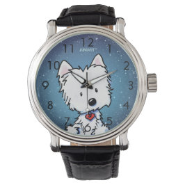 Sterrennacht Westie-horloge Horloge
