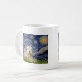 Sterrennacht - Wheaten Terrier 1 Koffiemok (Voorkant links)