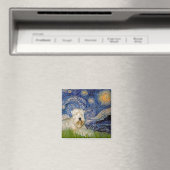 Sterrennacht - Wheaten Terrier 1 Magneet (Insitu (Vaatwasser))