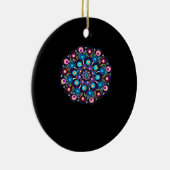 Sterrennacht Whimsigoth Dot Mandala Keramisch Ornament (Rechts)