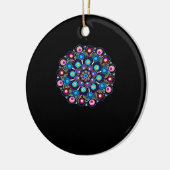Sterrennacht Whimsigoth Dot Mandala Keramisch Ornament (Links)