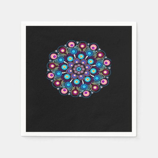Sterrennacht Whimsigoth Dot Mandala Servet (Voorkant)