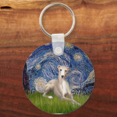 Sterrennacht - Whippet #2 Sleutelhanger (Voorkant)