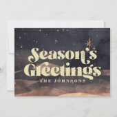Sterrennacht Winter Sky Modern Elegant Chic Feestdagenkaart (Voorkant)