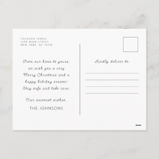 Sterrennacht Winter Sky Modern Elegant Chic Feestdagenkaart (Achterkant)