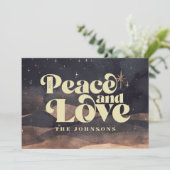 Sterrennacht Winter Sky Modern Elegant Chic Feestdagenkaart (Staand voorkant)