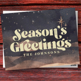 Sterrennacht Winter Sky Modern Elegant Chic Feestdagenkaart