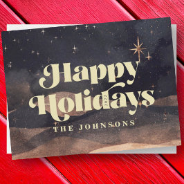 Sterrennacht Winter Sky Modern Elegant Chic Feestdagenkaart