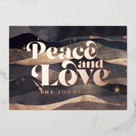 Sterrennacht Winter Sky Modern Elegant Chic Folie Feestdagenkaart