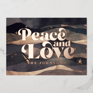 Sterrennacht Winter Sky Modern Elegant Chic Folie Feestdagenkaart