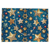Sterrennacht Wrapping Paper Shimmering en feesteli Groot Cadeauzakje (Achterkant)