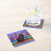 Sterrennacht Zwart Kat Onderzetters (Insitu)