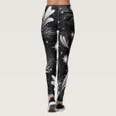 Sterrennachten: Witte Glans & Zwarte Leggings (Achterkant)